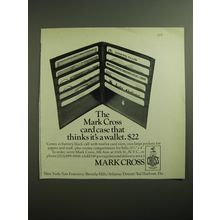 1970 Mark Cross Card Case Ad - Card case that thinks it's a wallet