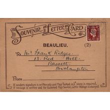 Beaulieu Hampshire Letter Card Folding Postcard Photo Style Book