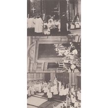 Archbishop The Litany Of Saints Procession & Anointing Old Christian Postcard