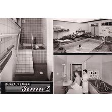 Kurbad Sauna Hallenbad Bielefeld Vintage German Nurse Massage Postcard