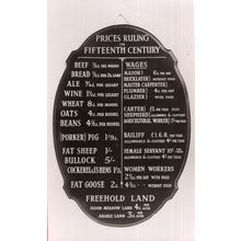 Pub Prices Medieval 15th Century Beer Blackboard Real Photo Postcard