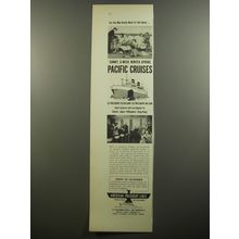 1952 American President Lines Cruise Ad - For you who really want to get away