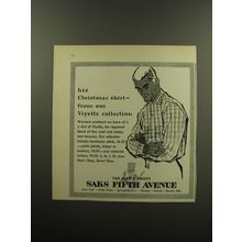 1959 Saks Fifth Avenue Shirts Advertisement - His Christmas Shirt