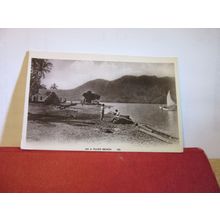 OM A FIJIAN BEACH, FIJI unused vintage postcard RP =