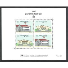Azores Europa Post Office Buildings MS 1990 MNH SG#MS505 MI#Block 11
