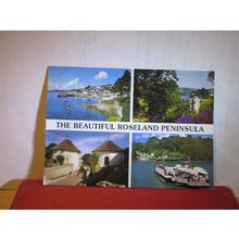 multiview, ROSELAND PENINSULA, CORNWALL used postcard by John Hinde dated 2006 =