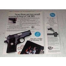 1987 Colt Mustang 380 Pistol Ad - Two Small Reasons