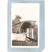 Rhode Island Woonsocket Covered Bridge Postcard Covered Bridge Woonsocket ~669