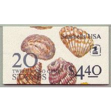 2117-2121a Bk146 22c Seashells Fine MNH DG 2 Pane/10 P# 3 L00353