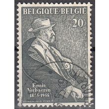Belgique 1955 Michel 1016 O Cote (2008) 0.20 € Emile Verhaeren poète Cachet rond