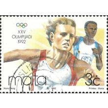 MALTA, OLYMPICS, Barcelona, Track, yellow 1992, 3c