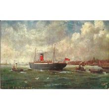 Allan Line SS TUNISIAN Tuck Oilette Postcard (9213)