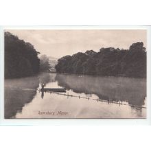The Lake and Ramsbury Manor House Postcard Wiltshire