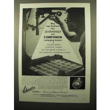 1961 Schneider Componon Enlarging Lenses Ad - Modernage