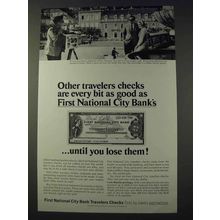 1966 First National City Bank Travelers Checks Ad - As Good