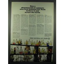 1966 First National City Bank Ad - How a Pharmaceutical Company Uses