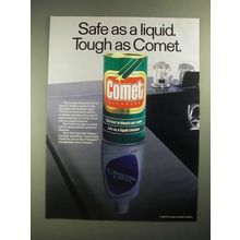1987 Comet Cleanser Ad - Safe as a Liquid. Tough as Comet