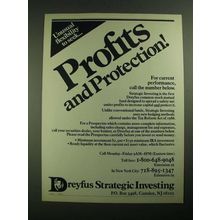 1987 Dreyfus Strategic Investing Ad - Profits and Protection