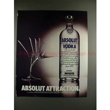 1989 Absolut Vodka Ad - Absolut Attraction - Martini!!