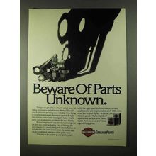 1989 Harley-Davidson Genuine Parts Ad - Parts Unknown