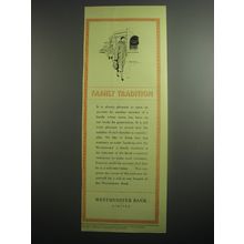 1948 Westminster Bank Ad - Family Tradition