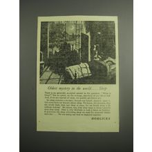 1948 Horlicks Drink Ad - Oldest mystery in the world.. Sleep