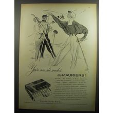 1951 Du Mauriers Cigarettes Ad - You're sure she smokes du Mauriers