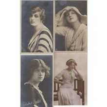 Gladys Cooper 4x Antique Rotary Old Postcard s