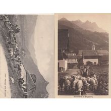 Engelberg Arnialp Schafherde Farming Switzerland 2x Postcard s