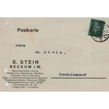 Dresdner Bank Beckum Rhine German Seizure Of Goods Old Postcard