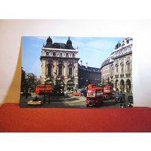 PICCADILLY CIRCUS, London. used vintage postcard by John Hinde 1966 pm =