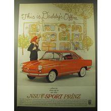 1960 NSU Sport Prinz Car Ad - This is Daddy's Office