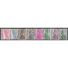 1962/1970 8 different values - fine used (o) - redrawn issue