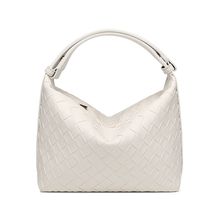 New Woven Sheepskin Lunch Bag Armpit Bag White
