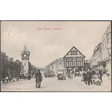 High Street, Ledbury, Herefordshire, 1911 - Tilley's Postcard