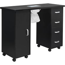Nail Desk Manicure Table - Nail Tech Desk with Dust Collector - Nail Table with