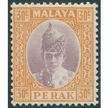 Perak 1938 30c dull purple & orange SG116 unused