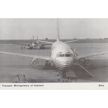 Boeing 737 Plane Viscount Montgomery Of Alamein East Midlands Airport Postcard