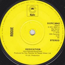 Rogue - Dedication 7", Single, Sol Very Good Plus (VG+)