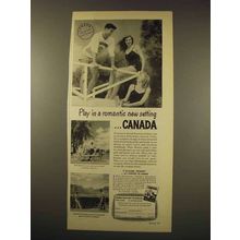 1949 Canada Tourism Ad - Play in Romantic Setting