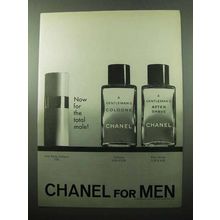 1969 Chanel A Gentleman's Cologne and After Shave Ad