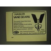 1970 Gibb Yachting Equipment Ad - Hasler Vane Gears