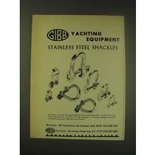 1970 Gibb Yachting Equipment Ad - stainless steel shackles