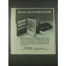 1978 Rolfs Double Attache Credit Card Carrier Ad