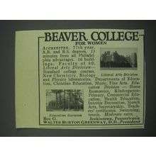 1930 Beaver College Advertisement - Beaver College for Women
