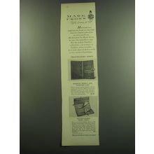1949 Mark Cross Ad - Foreign Money and Passport Case, Sectionalized Jewel Roll