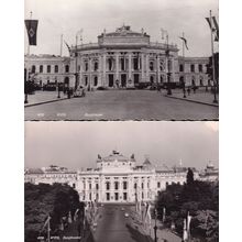 Wien Burgtheater Austria 2x Theatre Real Photo Postcard s
