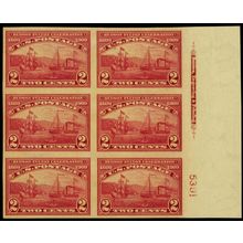 373, Mint XF NH 2¢ Plate Block of Six Stamps * Stuart Katz