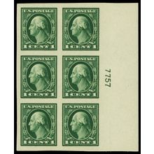 481, Mint NH Superb 1¢ Plate Block of Six Stamps * Stuart Katz