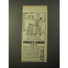 1954 Durkee's Famous Sauce Ad - Cartoon by George Price - My last request